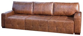 Sofá Decorativo 290 cm 3 Lugares Retrátil Azzano Couro Mel G58 - Gran Belo