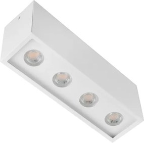 Plafon De Sobrepor Alumínio 19,5x5,5cm Piccolo - BRANCO