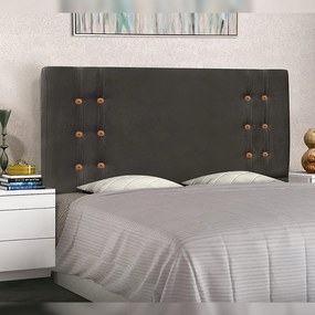 Cabeceira Decorativa 1,40M Kors Suede Cinza G63 - Gran Belo
