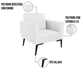 Poltrona Pés Villach Marisa Corino - Branco