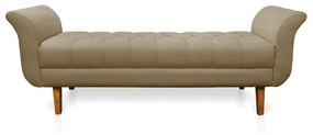 Recamier Olinda Suede 160 cm Pés Chanfrado Castanhos - D'Rossi - Marrom Rato
