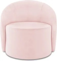 Poltrona Sala Giratória Redonda Kit 2 Steve Suede Rosa Bebê I01  - Mpo