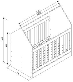 Berço Quarto Infantil Cama Montessori Meu Fofinho - Branco