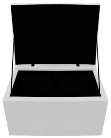 Calçadeira Copenhague 90 cm Solteiro Suede Branco - ADJ Decor