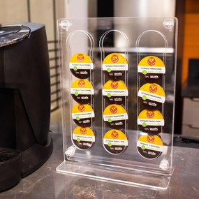 Porta Cápsula de Café Três Corações Vertical Acrílico - D'Rossi