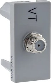 Módulo Tomada Para Antena Tv Cinza Pial Plus+