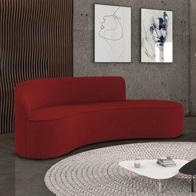 Sofá 4 Lugares Orgânico 220 cm Morgan Veludo Marsala D03 - D'Rossi