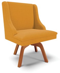 Cadeira Sala de Jantar Giratória MM35 Liz Bouclê D03 - D'Rossi - Mostarda