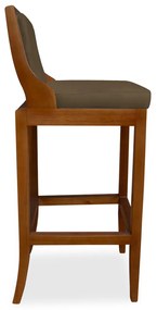 Banqueta Decorativa Josi Veludo Marrom
