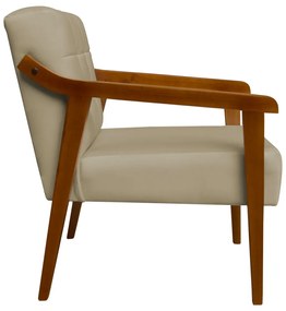 Poltrona Decorativa Vênus Veludo Nude