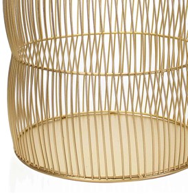 Lanterna Decorativa em Metal Dourado 32,5x21x21 cm - D'Rossi