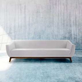 Sofá 3 Lugares Boomer 210cm PU Sintético Branco G15 - Gran Belo