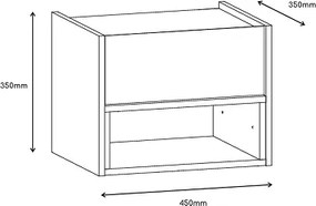 Mesa De Cabeceira Florença Fendi/Hannover - Casa D Móveis