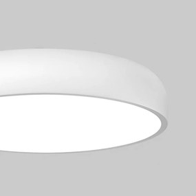 Plafon Titan Ø50X11Cm 6Xe27 Com Difusor Plano | Usina 16225/50 (BT - Branco Texturizado)