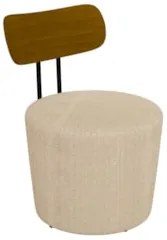 Poltrona Decorativa para Sala de Estar Redonda 53cm Le Moon Z32 Linho