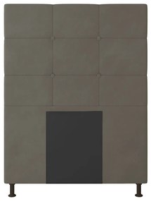 Cabeceira Solteiro Cama Box 90cm para Quarto Stambul Suede M11 - D'Rossi - Grafite