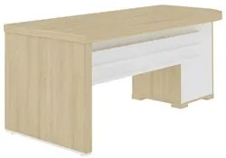 Mesa para Escritório com Gavetas Lado Esquerdo Corp A06 Carvalho/Branc