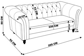 Sofá 4 Lugares Maggiore 260cm Couro Marrom G58 - Gran Belo