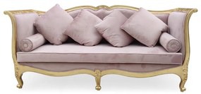 Sofá Luiz XV Entalhado Madeira Maciça Design de Luxo Peça Artesanal