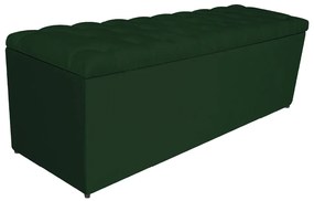 Calçadeira Estofada Liverpool 140 cm Casal Suede Verde - ADJ Decor