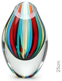 Gota Baixa com Bastões Coloridos com Fios Murano Cristais Cadoro