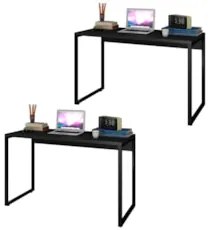 Kit 2 Escrivaninhas Mesas de Escritório Studio Industrial 120 Z28 Pret