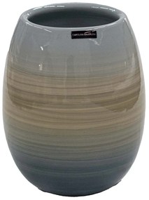 Vaso Aberto G decorativo em Cerâmica Carolina Haveroth – Borboleta Alto Brilho