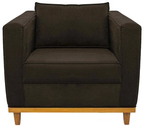 Poltrona Decorativa Europa Corano Marrom ADJ Decor