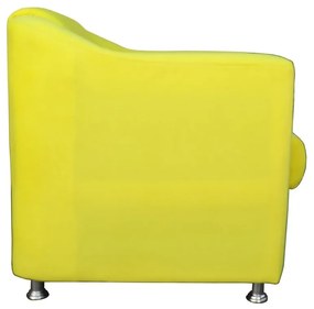 Poltrona Decorativa Cecilia Suede Amarelo