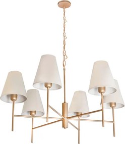 Lustre Tecido Aluminio Dourado Thomas