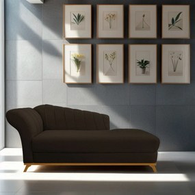Recamier Vanessa 185cm Lado Direito Corano Marrom - ADJ Decor