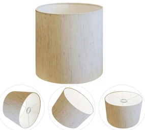 Cúpula Abajur Cilíndrica Cp-8008 Ø20x25cm Linho Bege