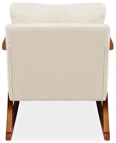 Poltrona Mona Amber Balanço Veludo Bege