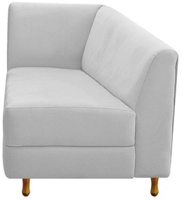 Recamier Valéria 140cm Lado Direito Corano Branco - ADJ Decor