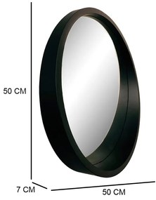 Espelho Decorativo Preto Niche 50x50x7 Cm - D'Rossi