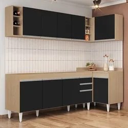 Armário de Cozinha Modulado de Canto Esquerdo 5 Peças CP52 Balcão sem