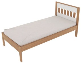 Cama de solteiro MDP CM8006 Amendoa/Branco G69 - Gran Belo