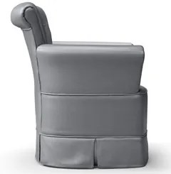 Poltrona de Amamentação Fixa com Puff Bárbara Sintético Cinza - Phoeni