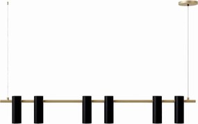 Pendente Tube Transpass Em Par 5,7X16,7X120Cm Alumínio 06Xmr16 - Qimpo... (PRETO)