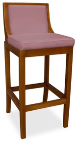 Banqueta Decorativa Josi Veludo Rose