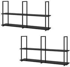 Kit 2 Prateleiras Decorativas Multiuso Grande Estilo Industrial Loft D