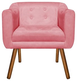 POLTRONA DECORATIVA JULIA SUEDE ROSE PES