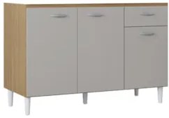 Balcão de Cozinha Para Pia 120cm Classic Damasco/Off Z46 - Mpozenato