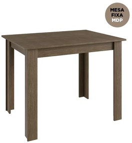 Mesa De Jantar Fixa Multiuso 100x70 Cm Mdp - Ameixa Negra