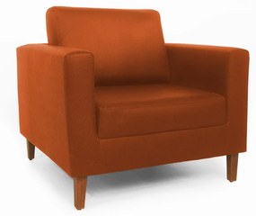 Poltrona Decorativa Gabriela Suede Telha