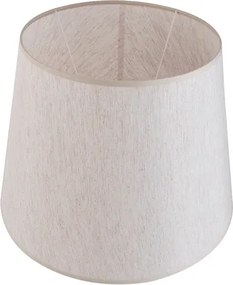 Cupula Tecido Rustico Bege Boca Larga 36,5Cm