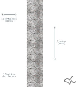 Papel de Parede Cubo Industrial Cimento Queimado Aço Corten