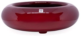 Vaso Bacia Decorativo Redondo Vermelho Lira M 13x40 cm - D'Rossi