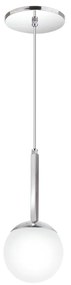 Pendente Globo Fosco Ø12X27Cm 1 X G9 Metal E Globo Ø12Cm |Old Artisan... (BRANCO)