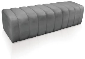 Calçadeira Olivia Queen 160 cm Veludo - D'Rossi - Cinza